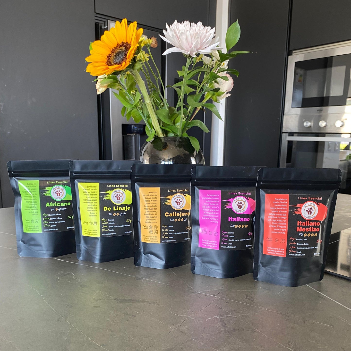 Pack de Degustación, 5 paquetes de 50 grs.