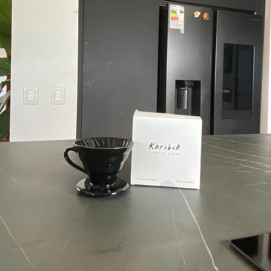 Cafetera V60 + 100 filtros (tamaño 01)