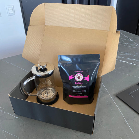 Pack Cafetera Francesa 6 tazas + Café de 250 grs.