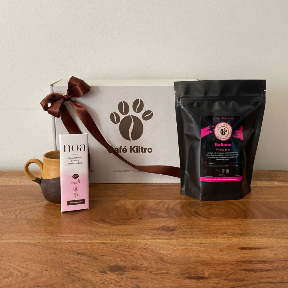 pack 4: cafe 250 + chocolate + taza gres