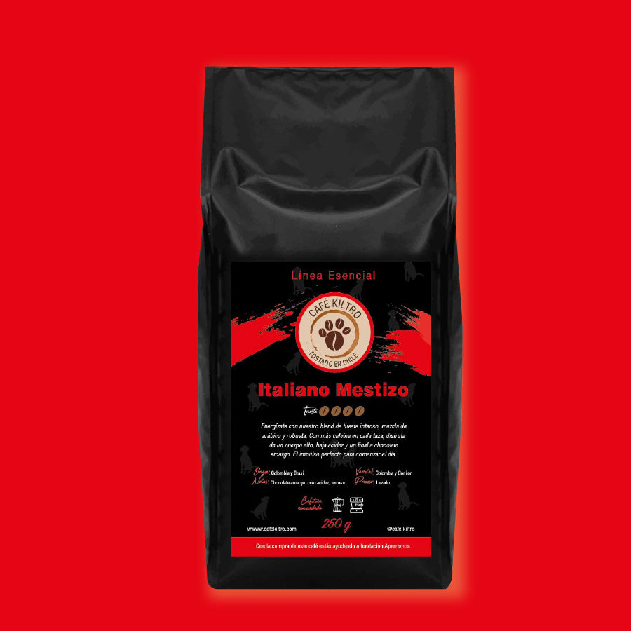 Café Italiano Mestizo, tueste intenso (250gr, 500gr y 1.000 gr)