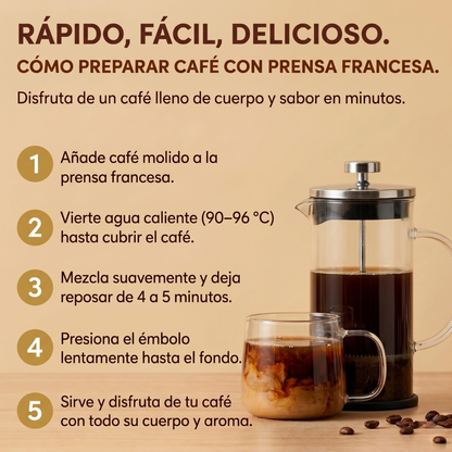 Pack de Iniciación (Prensa Francesa + Pack Degustación + Guía)