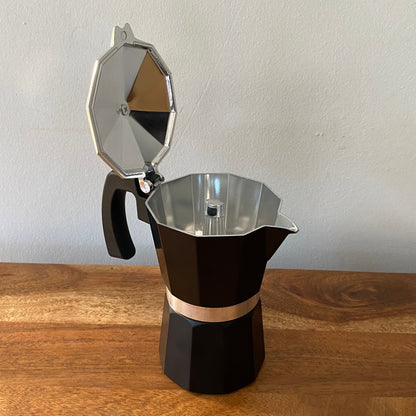 Cafetera Moka Italiana 6 Tazas (Negra)