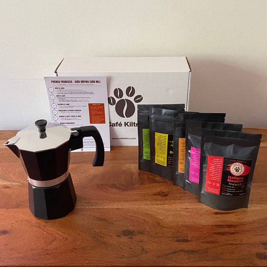 Pack Clásico (Moka Italiana + Pack degustación + Guía)