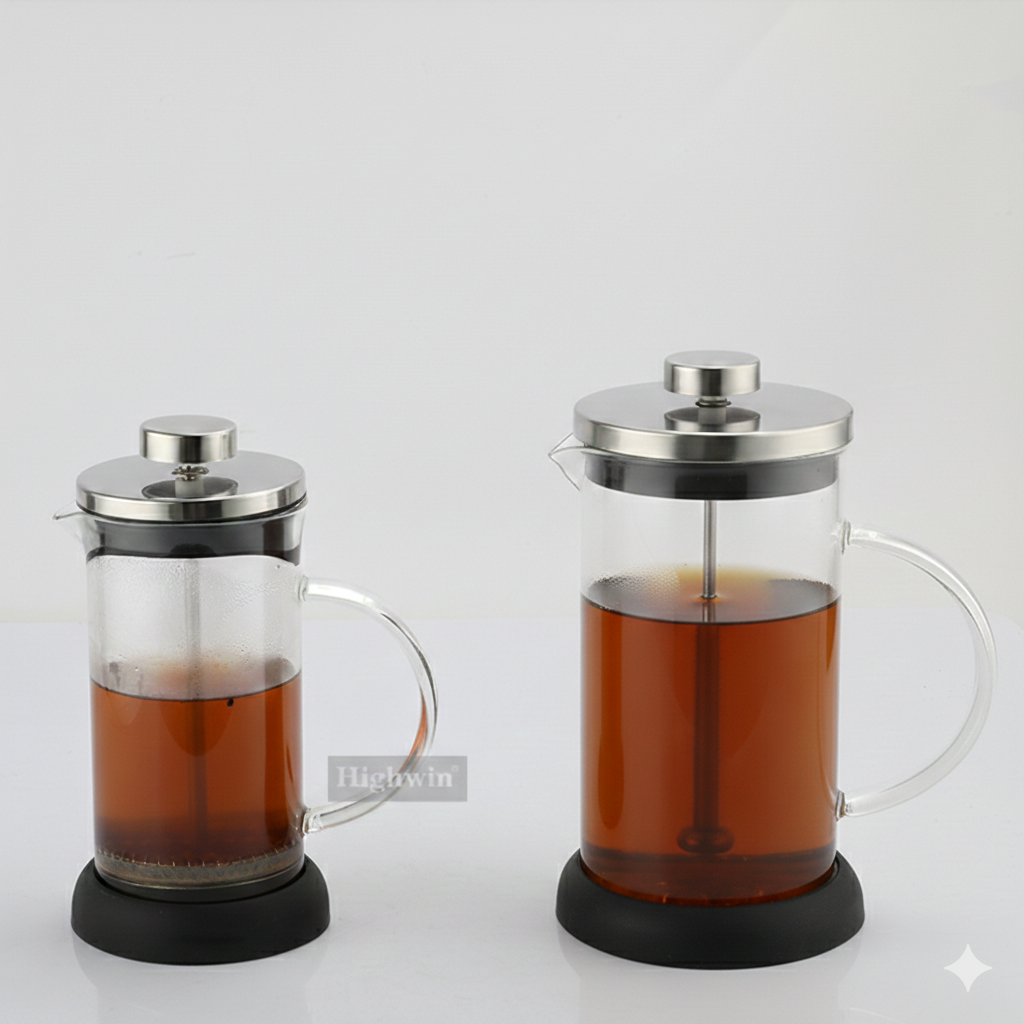 Prensa Francesa de Vidrio 1000 ml (Tapa Metálica) - Café Kiltro cl