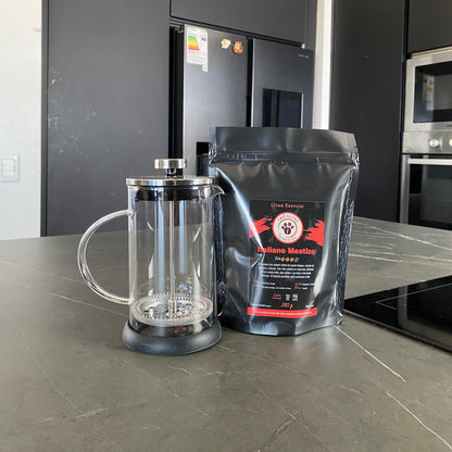 Pack Cafetera Francesa 6 tazas + Café de 250 grs.