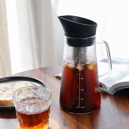 Jarra de Cold Brew 1.200 ml (Vidrio + Filtro Metálico) - Café Kiltro cl
