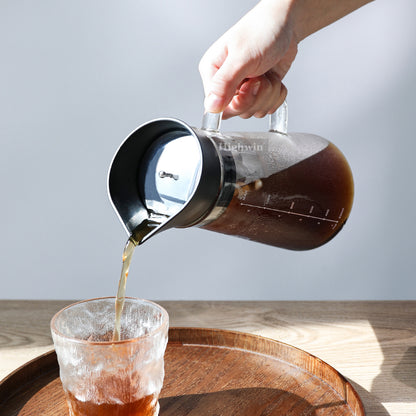 Jarra de Cold Brew 1.200 ml (Vidrio + Filtro Metálico) - Café Kiltro cl