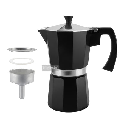 Cafetera Moka Italiana 6 Tazas (Blanco / Negro) - Café Kiltro cl