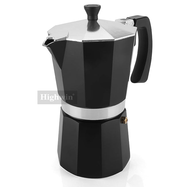 Cafetera Moka Italiana 6 Tazas (Blanco / Negro) - Café Kiltro cl