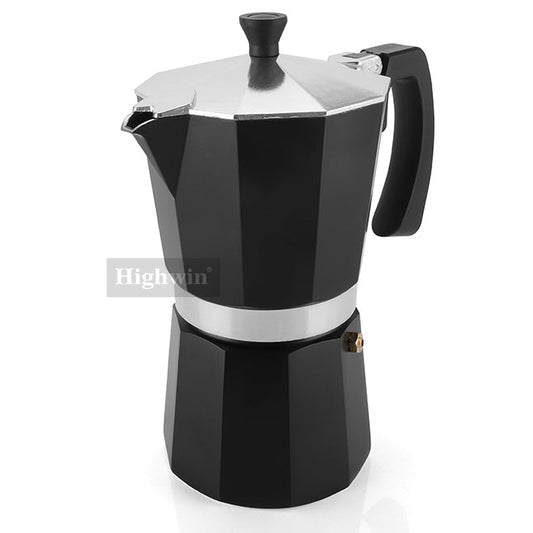 Cafetera Moka Italiana 6 Tazas (Blanco / Negro) - Café Kiltro cl